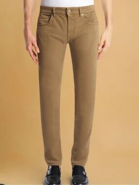 PT Torino Jazz Slim Straight Men’s Jeans Khaki Brown Casual Size 32 New